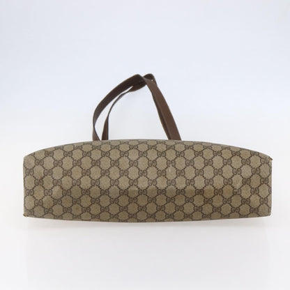 Gucci GUCCI GG Supreme Tote Bag PVC Beige 156 02 109 Authentic bs30092