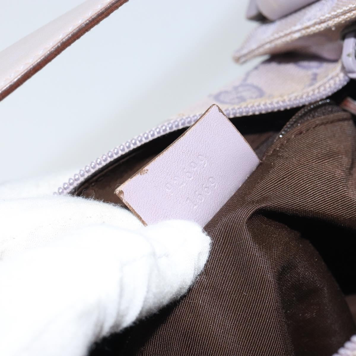 Gucci GUCCI GG Canvas Shoulder Bag Purple Gold 92699 Authentic 158466