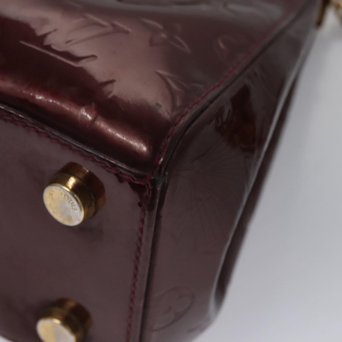 Louis Vuitton LOUIS VUITTON Vernis Blair MM Hand Bag 2way Rouge Favist M91690 LV Authentic EC506