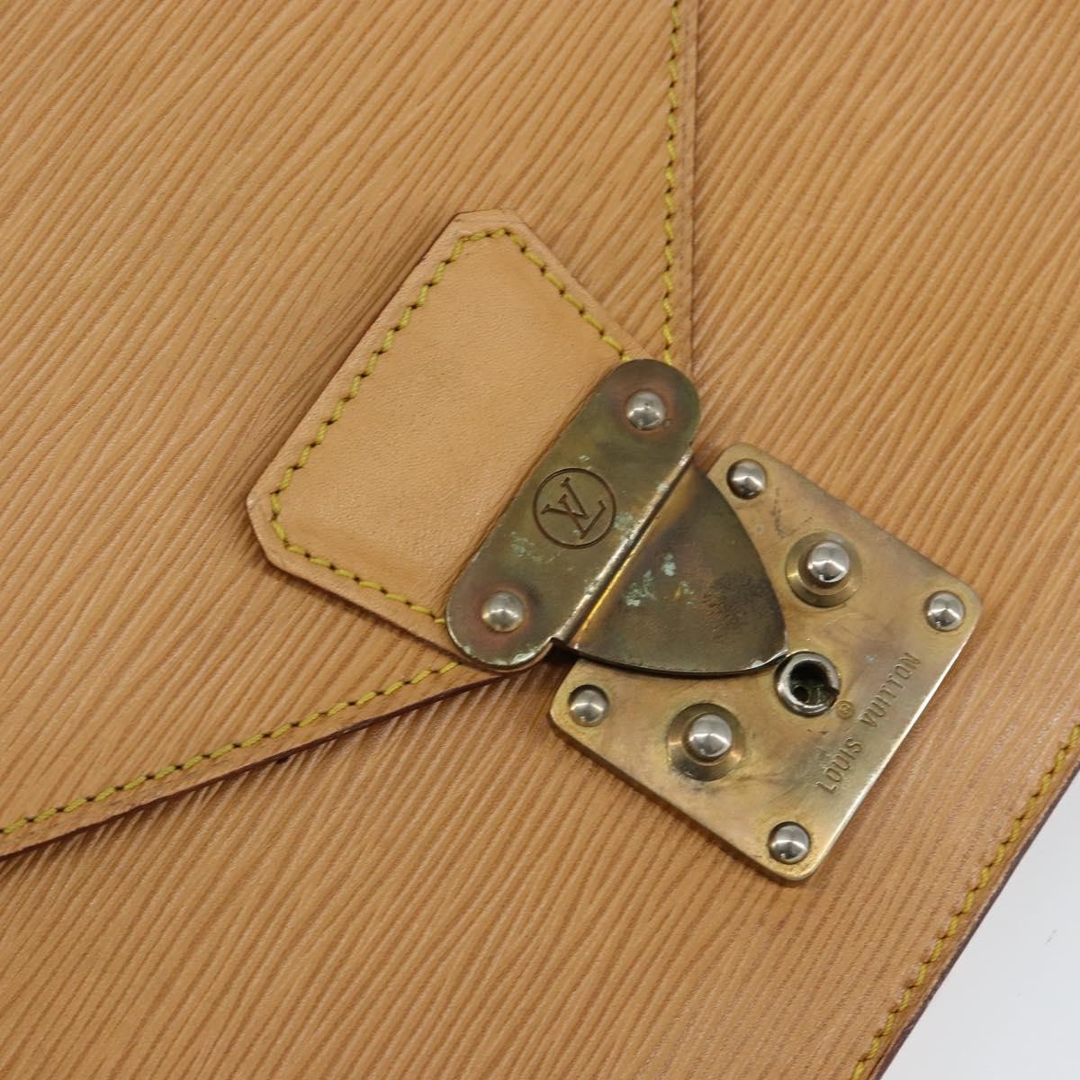 Louis Vuitton LOUIS VUITTON Epi Biface Hand Bag 2way Beige LV Authentic bs30897