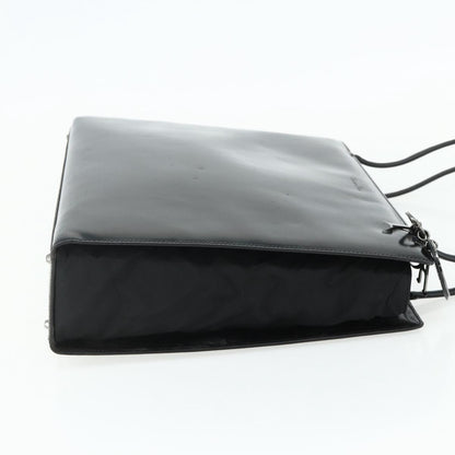 Dior Christian Dior Tote Bag Patent leather Black Silver Authentic 176564A