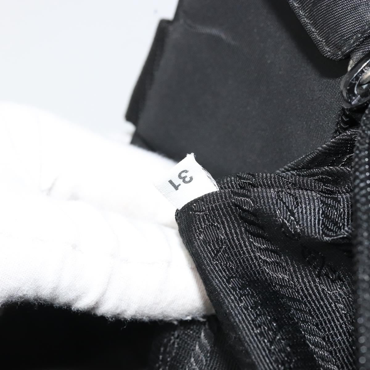 Prada PRADA Hand Bag Nylon Black Silver Authentic 175692