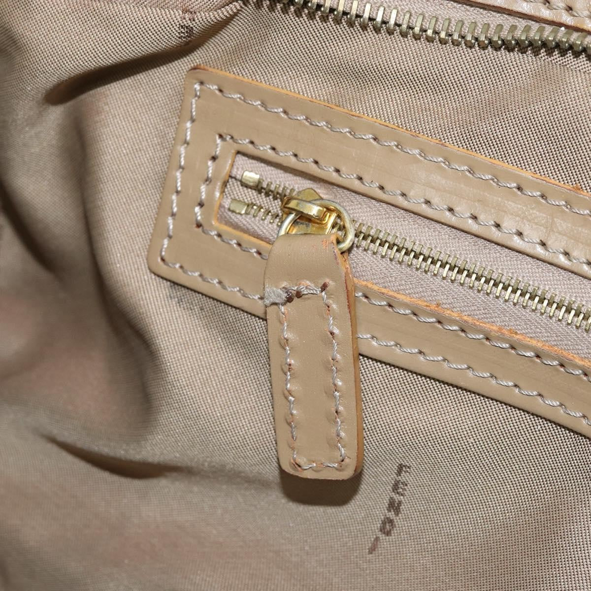 Fendi FENDI Zucchino Canvas Hand Bag Coated Canvas Green Gold Authentic ARZ139
