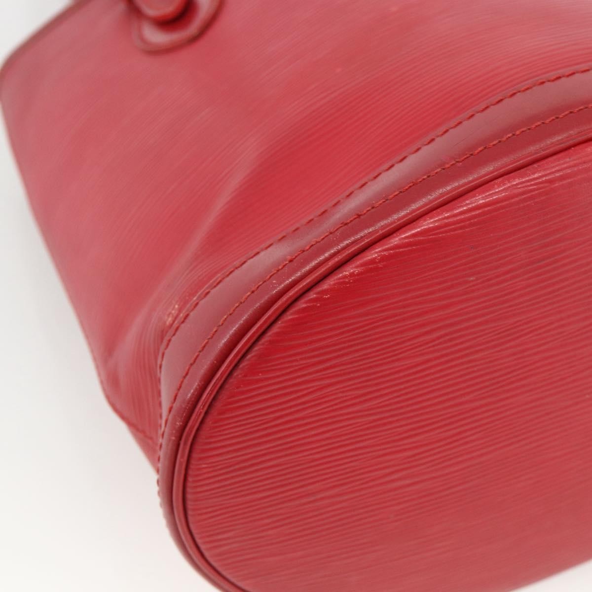 Louis Vuitton LOUIS VUITTON Epi Bucket PM Shoulder Bag Red M5899E LV Authentic bs34346