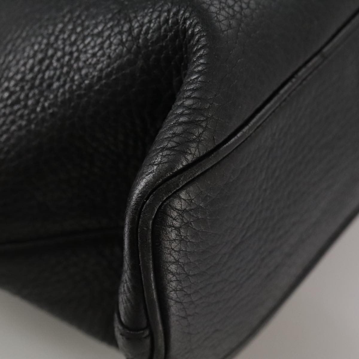 Burberrys Burberrys Hand Bag Leather Black Gold Authentic bs20817