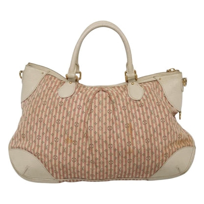 Louis Vuitton LOUIS VUITTON Mini Lin Marina GM Hand Bag Croisette 2way Pink M95493 Authentic EC192