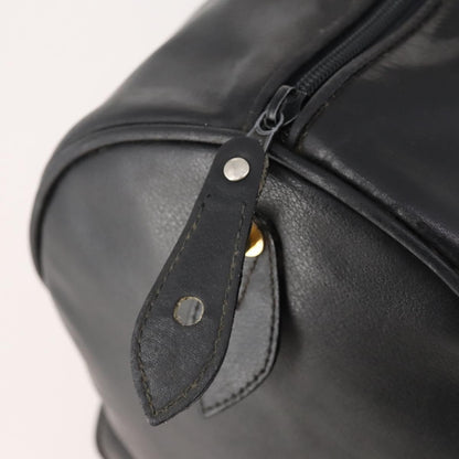 Valentino VALENTINO Boston Bag Leather Black Gold Authentic bs35030A