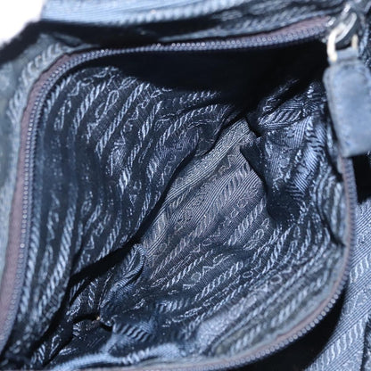 Prada PRADA Shoulder Bag Nylon Navy Gold Authentic 151665