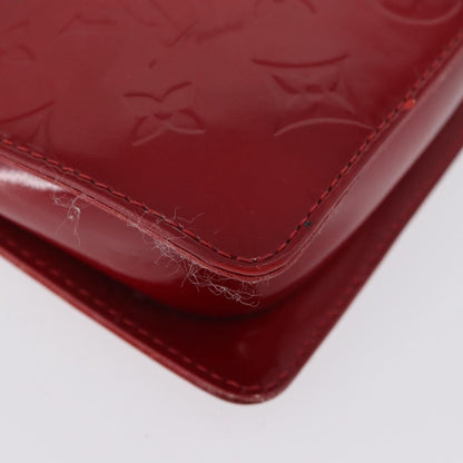 Louis Vuitton LOUIS VUITTON Monogram Vernis Motto Accessory Pouch Red M91137 LV Authentic YKZ724 Bag