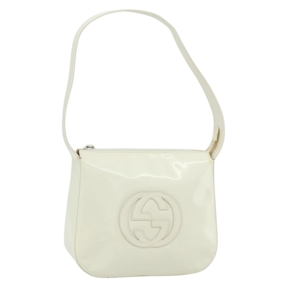 Gucci GUCCI Shoulder Bag Enamel White 001 1364 1703 Authentic ti3860