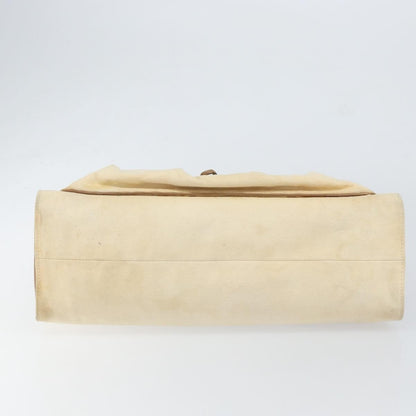 Gucci GUCCI Bamboo Hand Bag Canvas Ivory Gold 109138 Authentic 153356