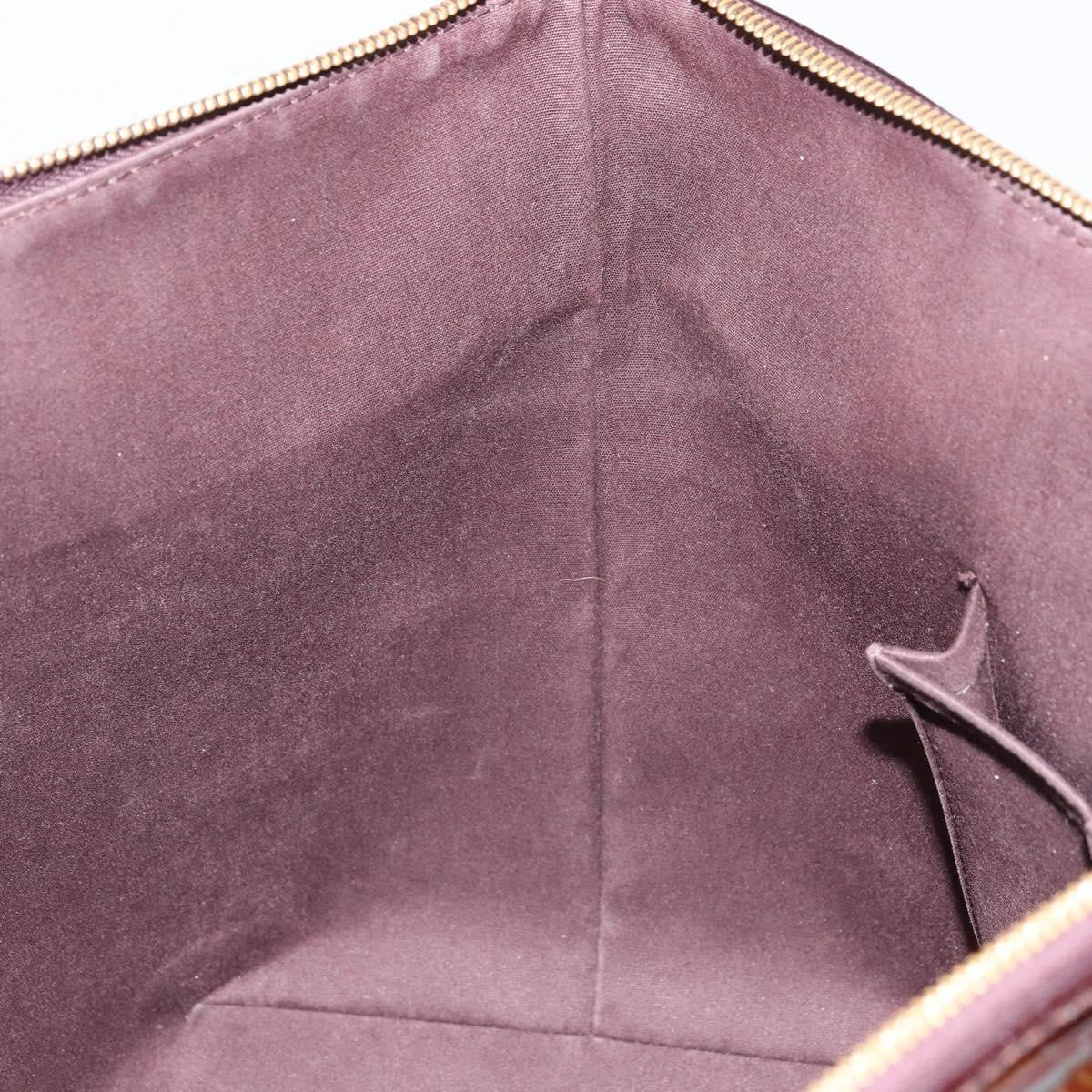 Louis Vuitton LOUIS VUITTON Monogram Vernis Bellevue GM Tote Bag Amarante M93589 Authentic 166294