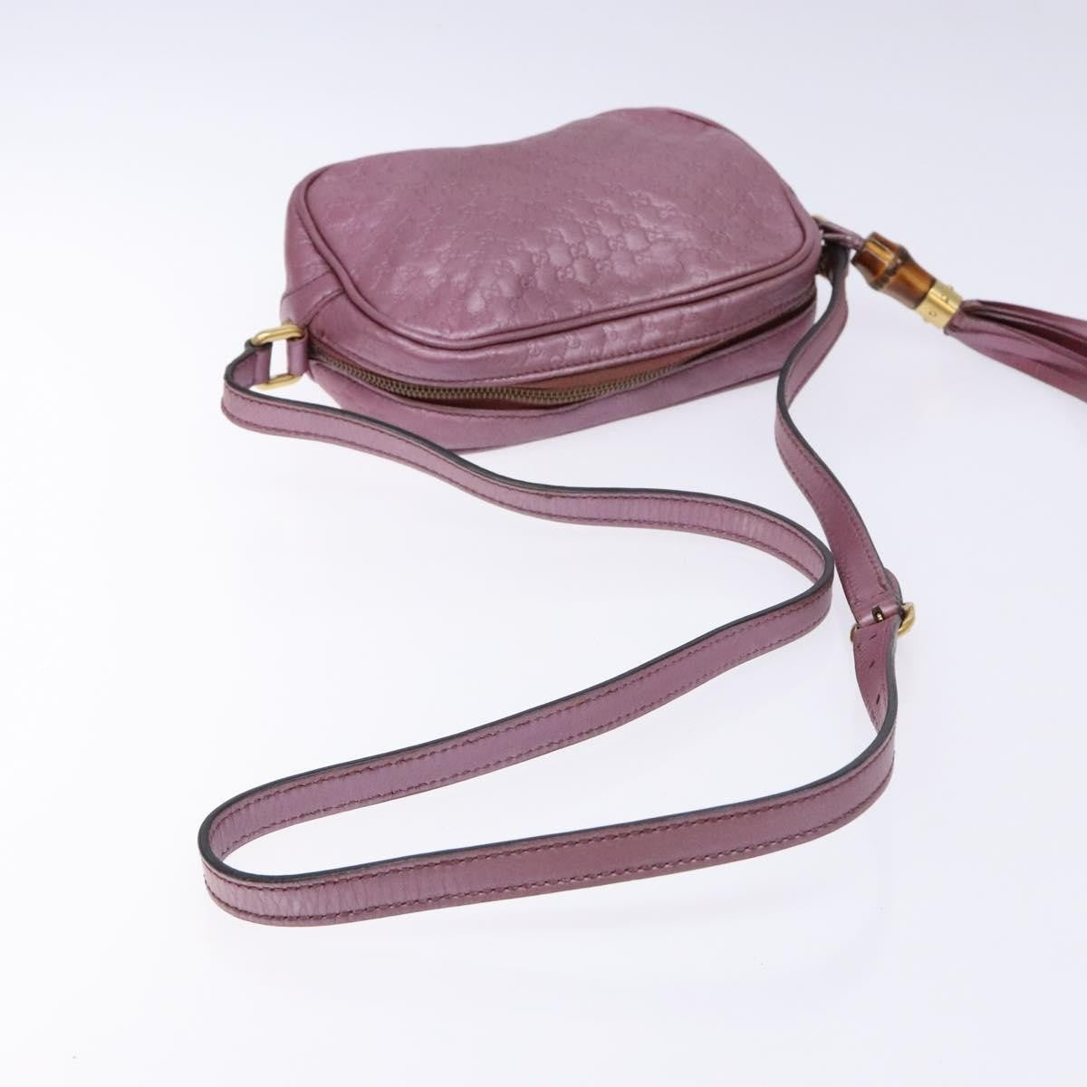 Gucci GUCCI Micro GG Canvas Guccissima Bag Leather Pink Gold 309538 Authentic sw1136