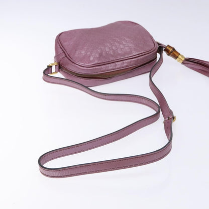 Gucci GUCCI Micro GG Canvas Guccissima Bag Leather Pink Gold 309538 Authentic sw1136