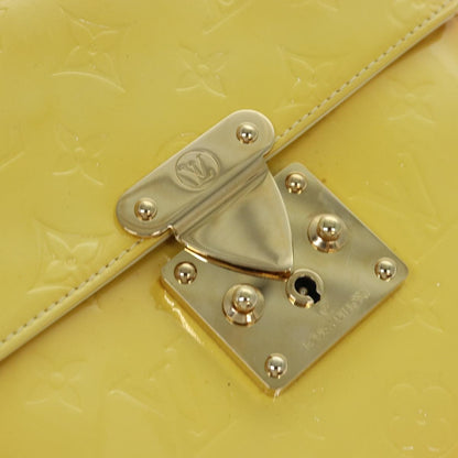 Louis Vuitton LOUIS VUITTON Monogram Vernis Spring Street Bag Lime Yellow M91068 Authentic 86715