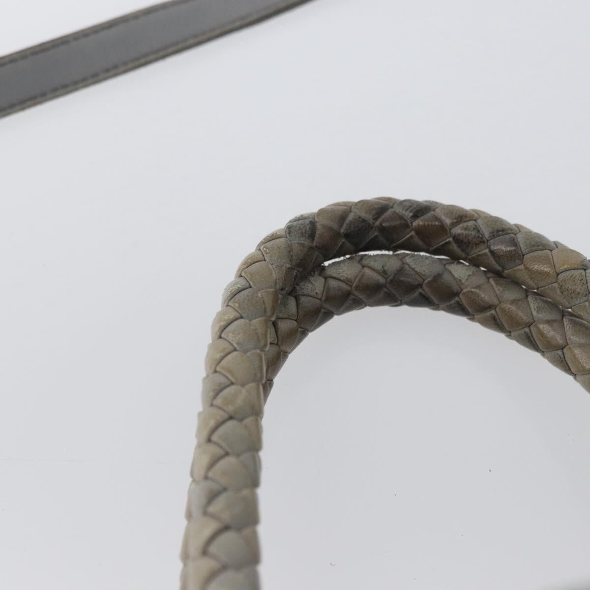 Prada PRADA Hand Bag Nylon 2way Green Silver Authentic YKZ274