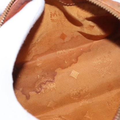 MCM MCM Logogram Vicetos Hand Bag PVC Leather Brown Gold Authentic bs31000
