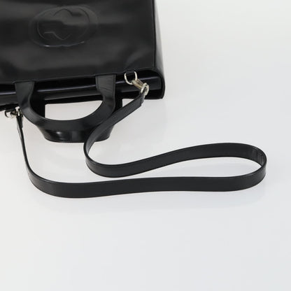 Gucci GUCCI Hand Bag Patent leather 2way Black Silver 000 2058 0504 5 Authentic 155470