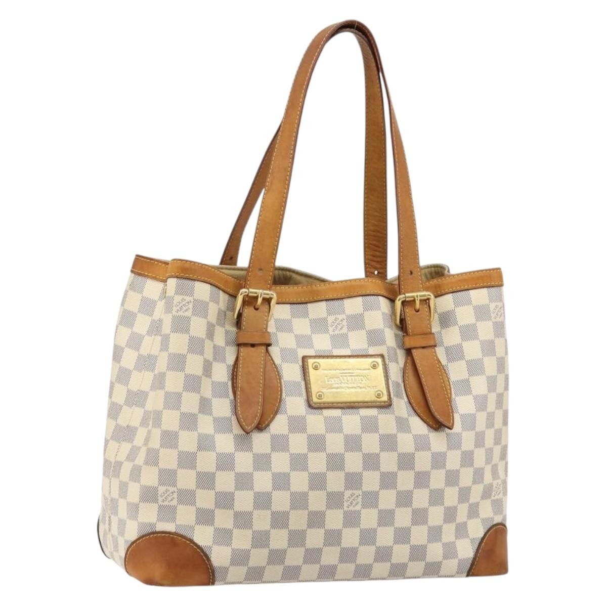 Louis Vuitton LOUIS VUITTON Damier Azur Hampstead MM Tote Bag N51206 LV Authentic ep14515