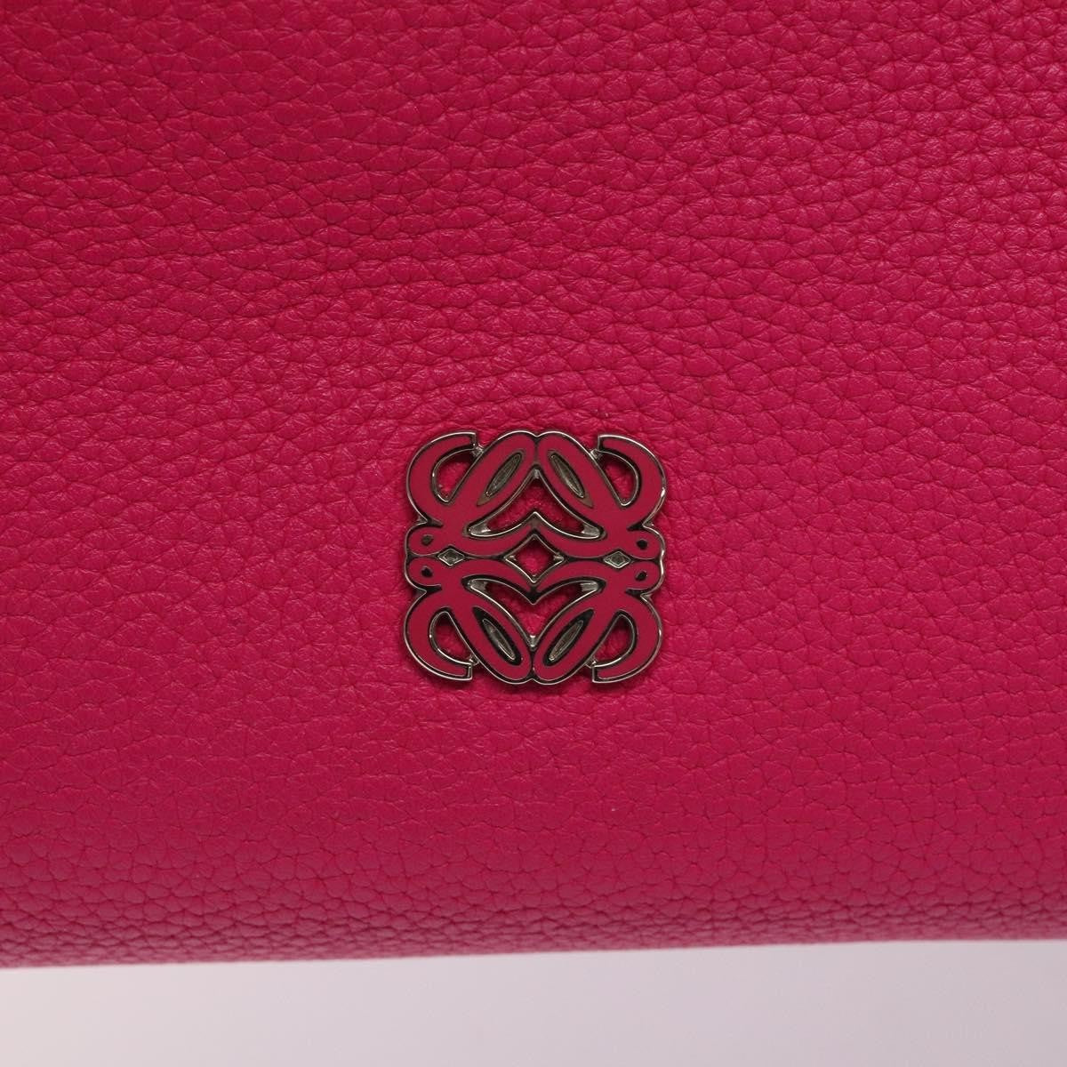 Loewe LOEWE Anagram Hand Bag Leather Pink Gold Authentic yk17930