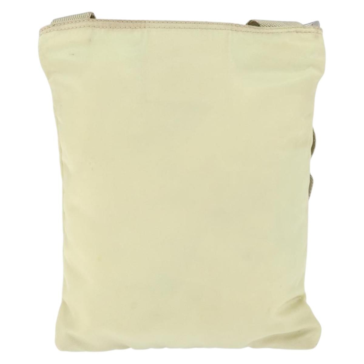Prada PRADA Shoulder Bag Nylon Ivory Silver Authentic 146915