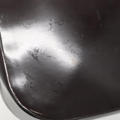 Gucci GUCCI Shoulder Bag Patent leather Brown Silver 001 3166 Authentic ep8849