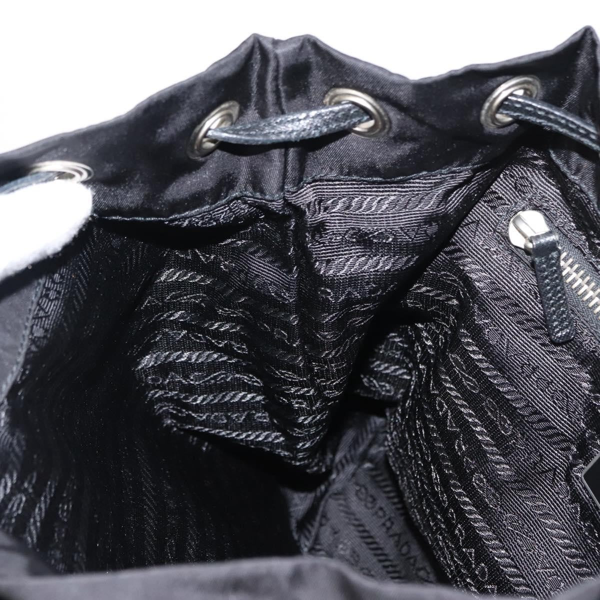 Prada PRADA Shoulder Bag Nylon Black Silver Authentic 147527