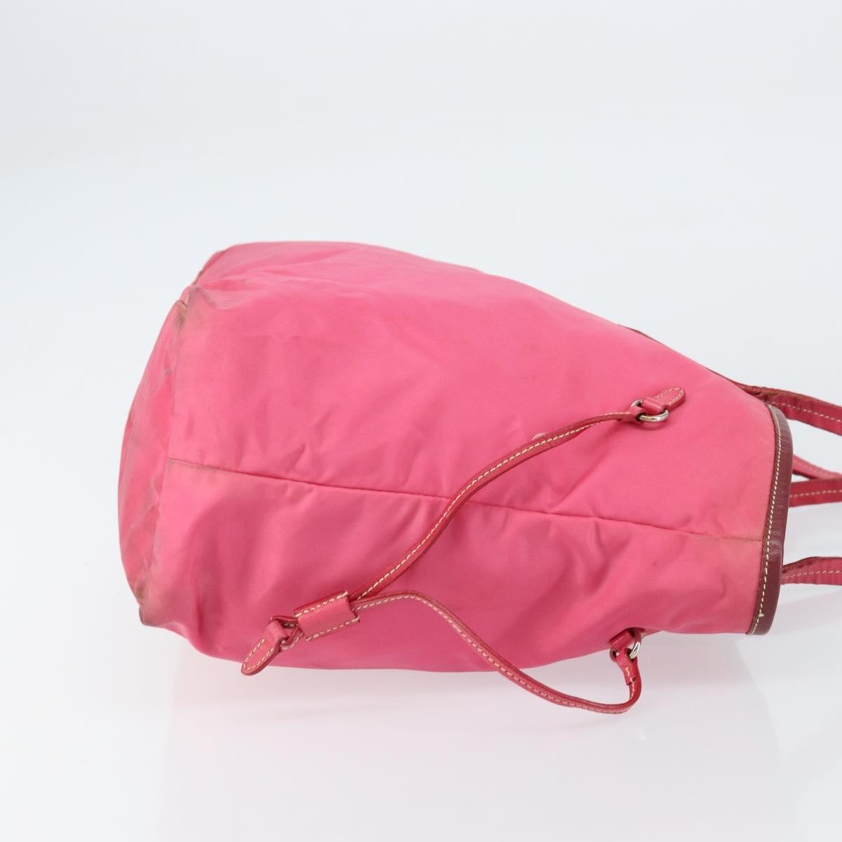 Prada PRADA Tote Bag Nylon Pink Silver Authentic 151499