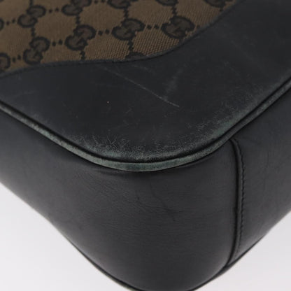 Gucci GUCCI GG Canvas Bamboo Shoulder Bag 2way Navy Gold 001 4058 Authentic 178808