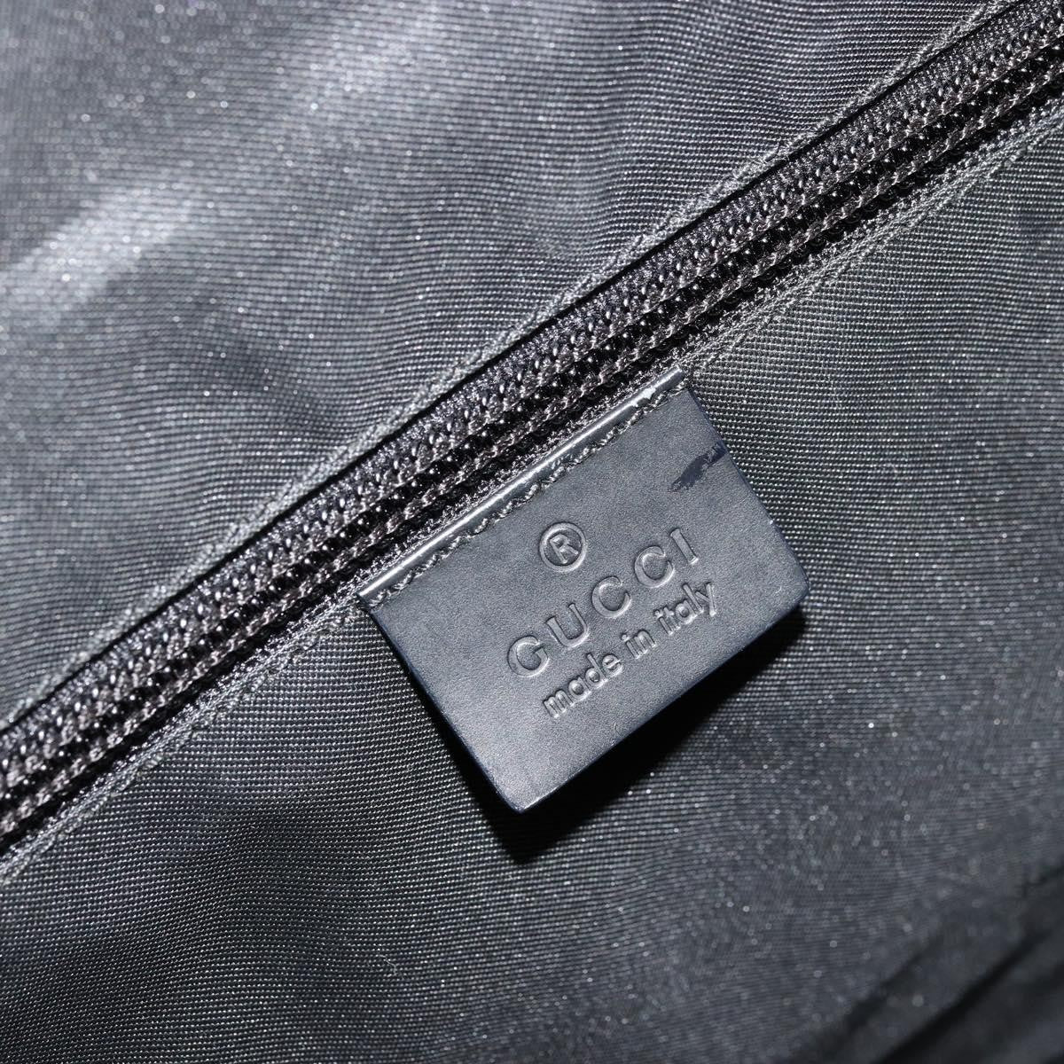 Gucci GUCCI GG Supreme Boston Bag PVC Black Silver Authentic ep14143