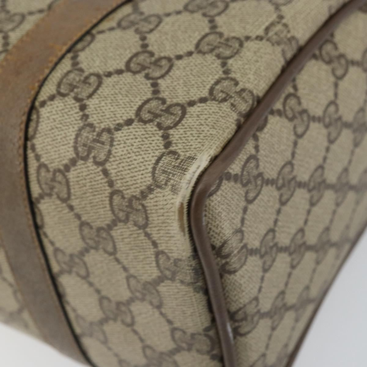 Gucci GUCCI GG Supreme Web Sherry Line Hand Bag PVC Beige 116 02 006 Authentic 162248