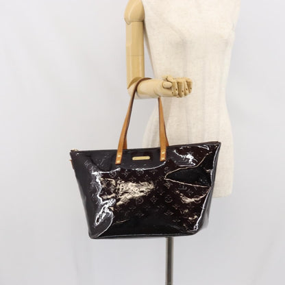Louis Vuitton LOUIS VUITTON Monogram Vernis Bellevue GM Tote Bag Amarante M93589 Authentic 166294