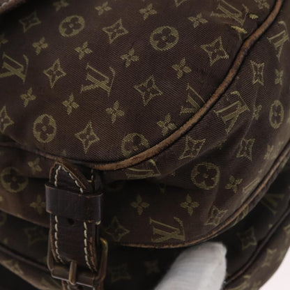 Louis Vuitton LOUIS VUITTON Monogram Mini Lin SaumurPM Shoulder Bag Brown M95227 Authentic BSZ306