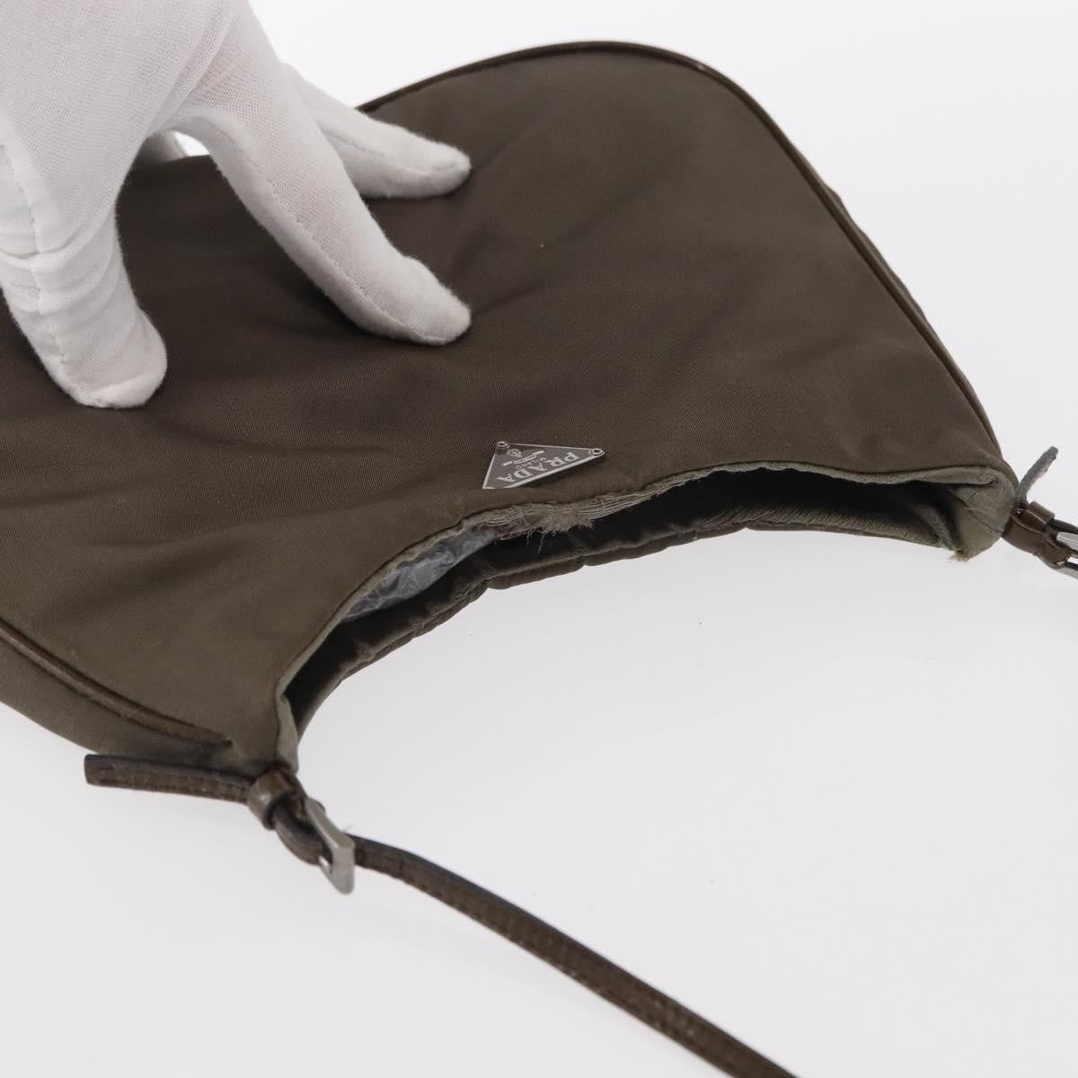 Prada PRADA Shoulder Bag Nylon Brown Authentic 153825
