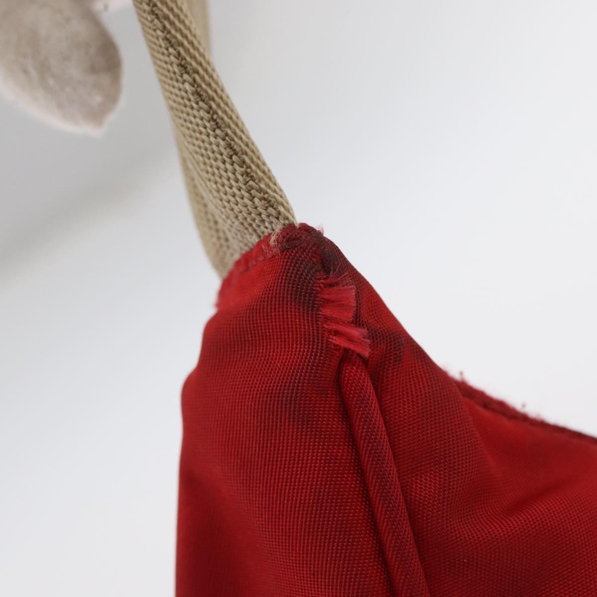Prada PRADA Hand Bag Nylon Red Authentic 153880