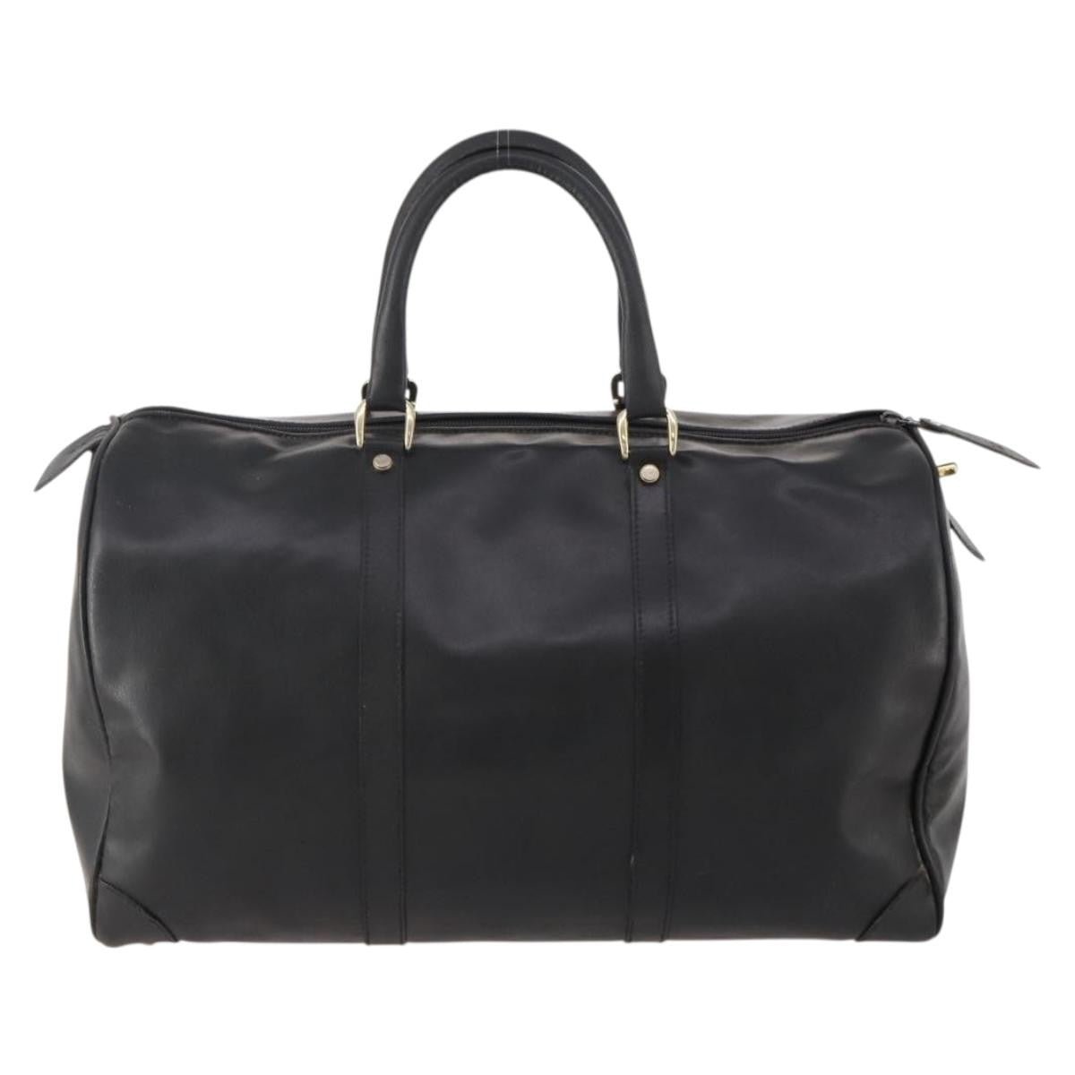 Valentino VALENTINO Boston Bag Leather Black Gold Authentic bs35030A