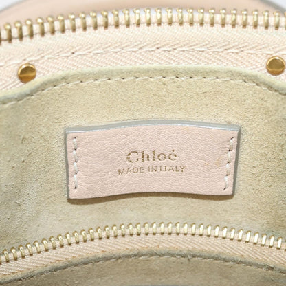 Chloé Chloé Chloe Hailey Hand Bag Leather 2way Pink Gold 02165665 Authentic YKZ911A