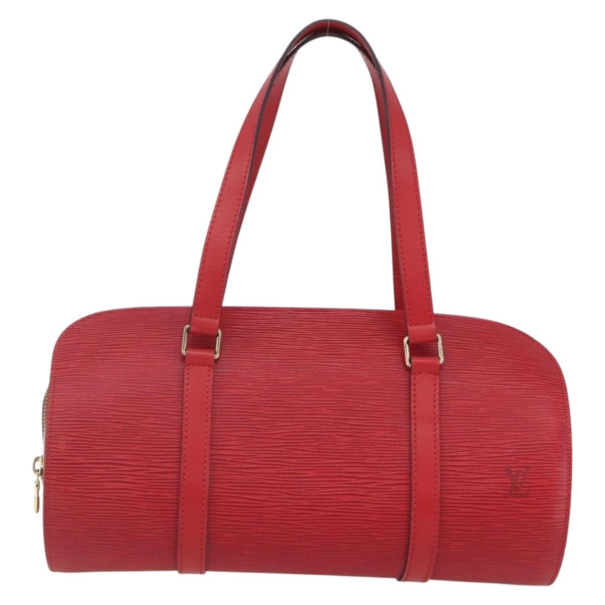 Louis Vuitton LOUIS VUITTON Epi Soufflot Hand Bag Red M52227 LV Authentic mr1713V