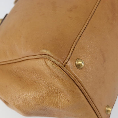 Gucci GUCCI Interlocking Hand Bag Leather Brown Gold 121551 Authentic ep11723