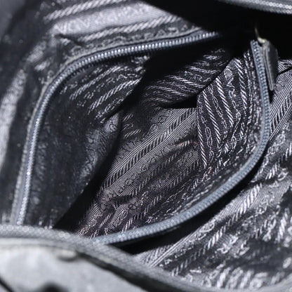 Prada PRADA Tote Bag Nylon Black Silver Authentic bs34741