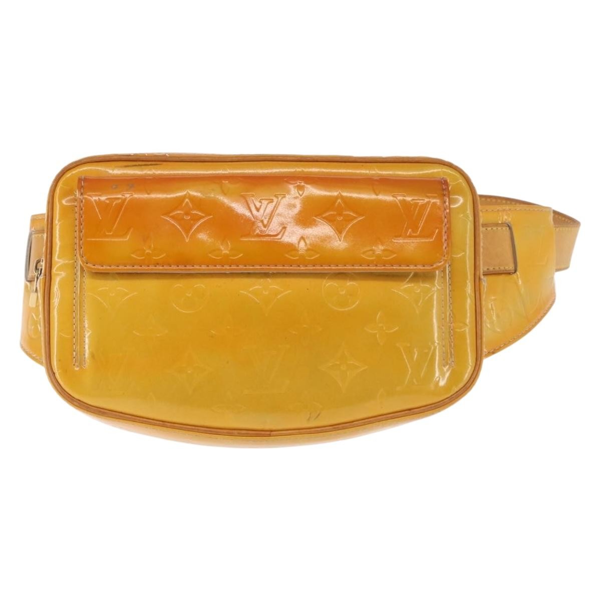 Louis Vuitton LOUIS VUITTON Monogram Vernis Fulton Waist bag Gris M91041 LV Authentic 145461
