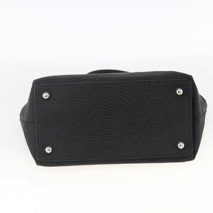 Gucci GUCCI GG Canvas Hand Bag Black Silver 120844 Authentic BA11644