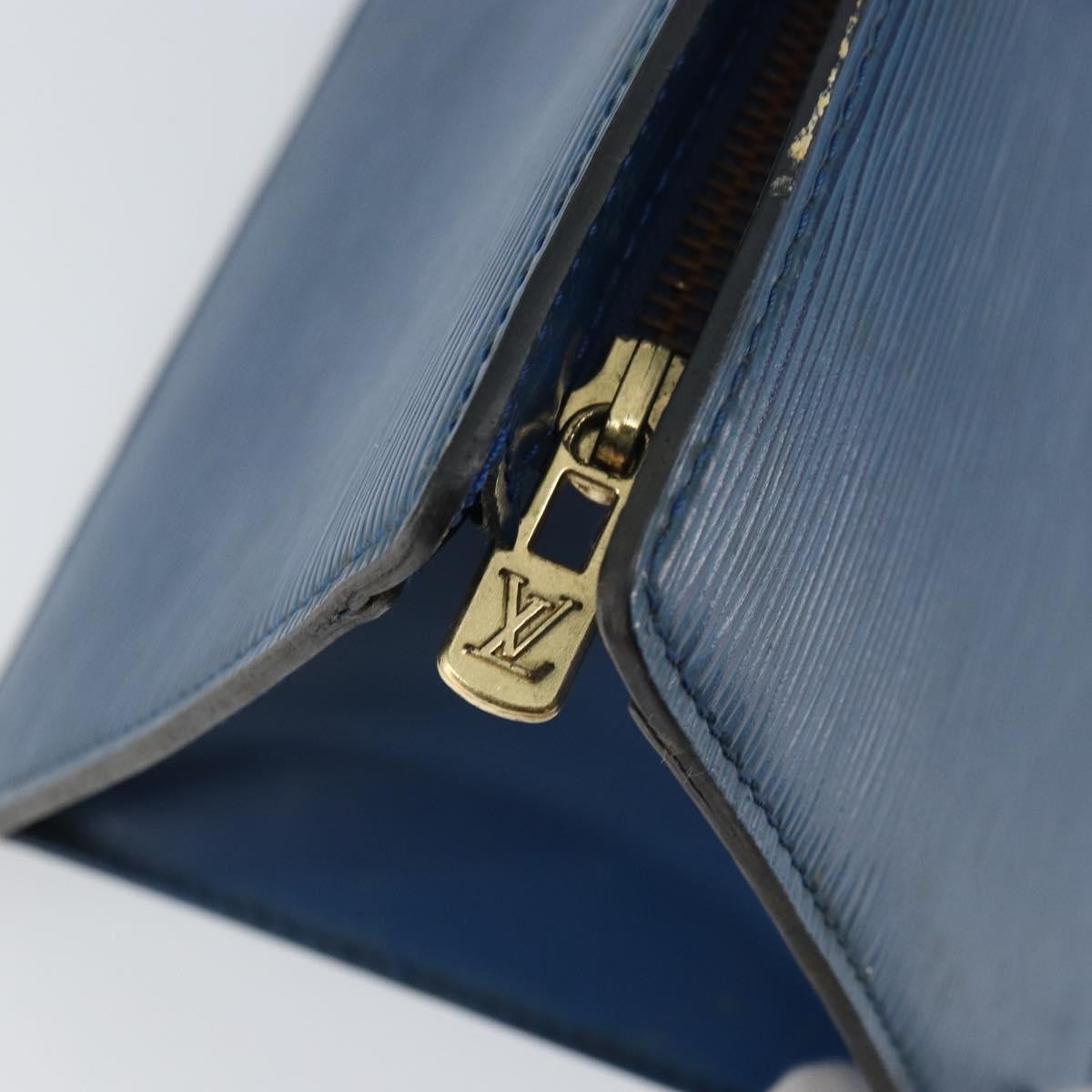 Louis Vuitton LOUIS VUITTON Epi Sac Triangle Hand Bag Blue M52095 LV Authentic 164160