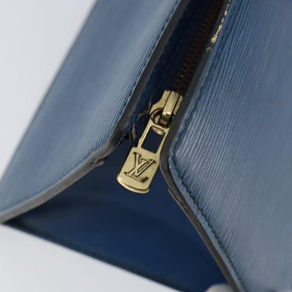 Louis Vuitton LOUIS VUITTON Epi Sac Triangle Hand Bag Blue M52095 LV Authentic 164160