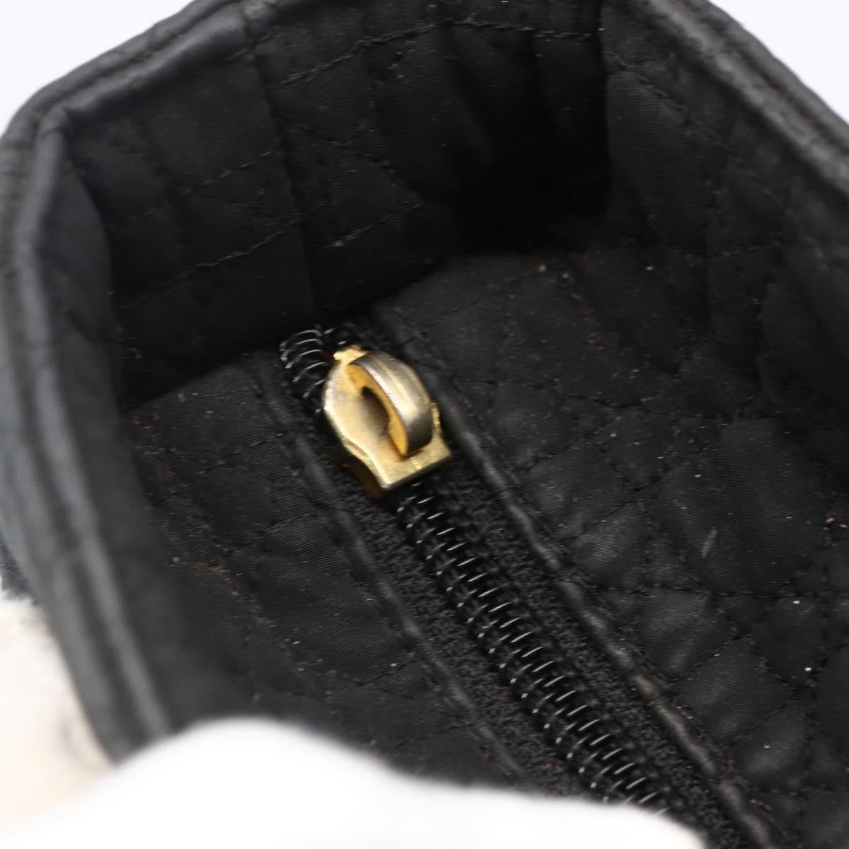 Dior Christian Dior Canage Hand Bag Black Gold Authentic 149311