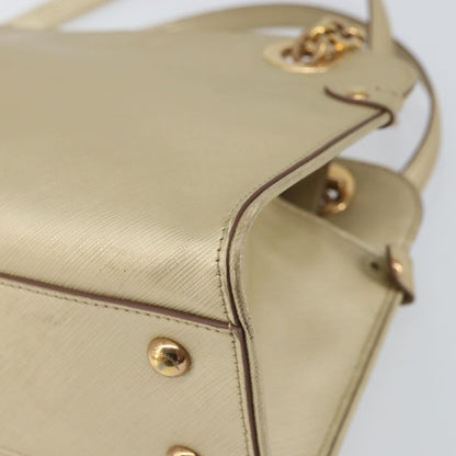 Salvatore Ferragamo Salvatore Ferragamo Gancini Shoulder Bag Leather Gold Authentic 162322