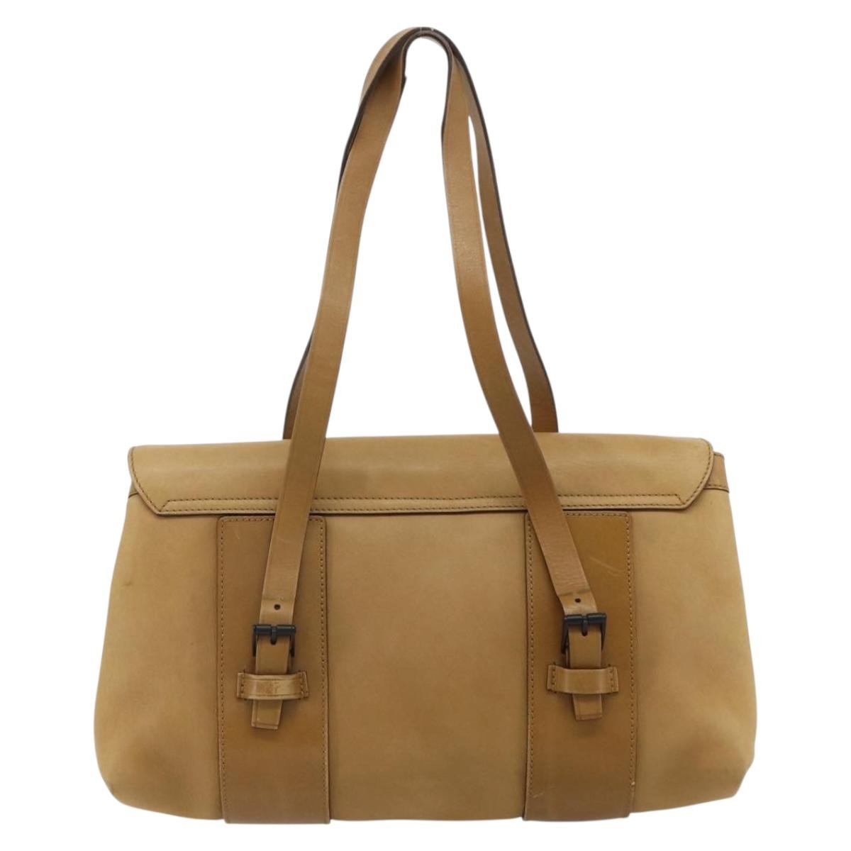 Gucci GUCCI Hand Bag Leather Beige 101287 Authentic 177601