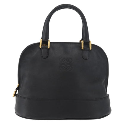 Loewe LOEWE Anagram Hand Bag Leather Black Gold Authentic bs34927