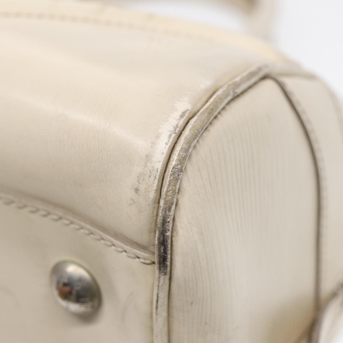 Louis Vuitton LOUIS VUITTON Epi Boring Montaigne GM Hand Bag White Yvoire M5931J LV Authentic 87942