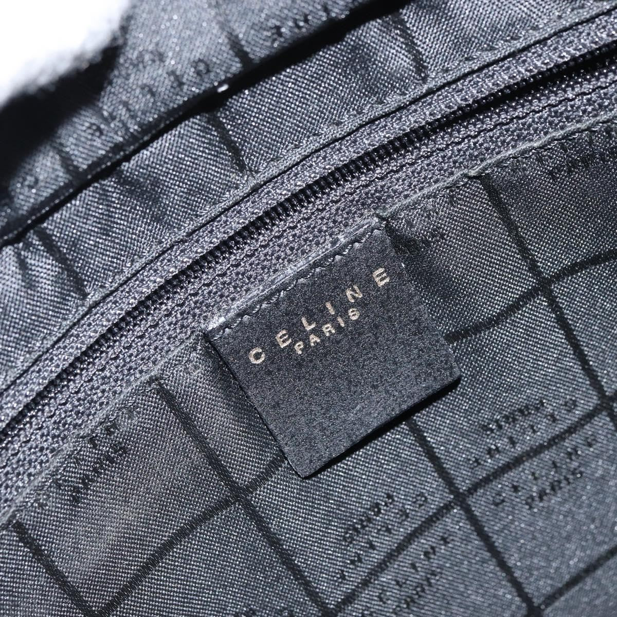 Celine CELINE Hand Bag Leather Black Gold Authentic BA9124